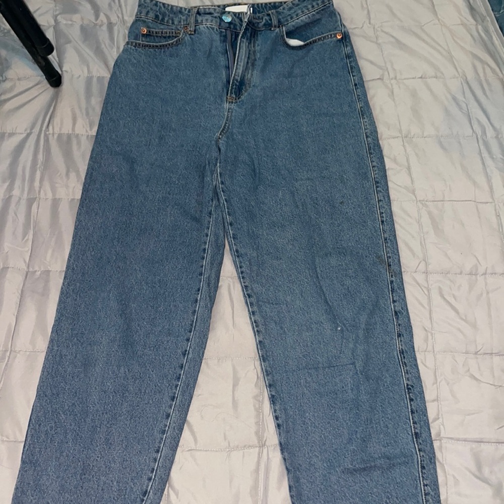 Straight legged jeans